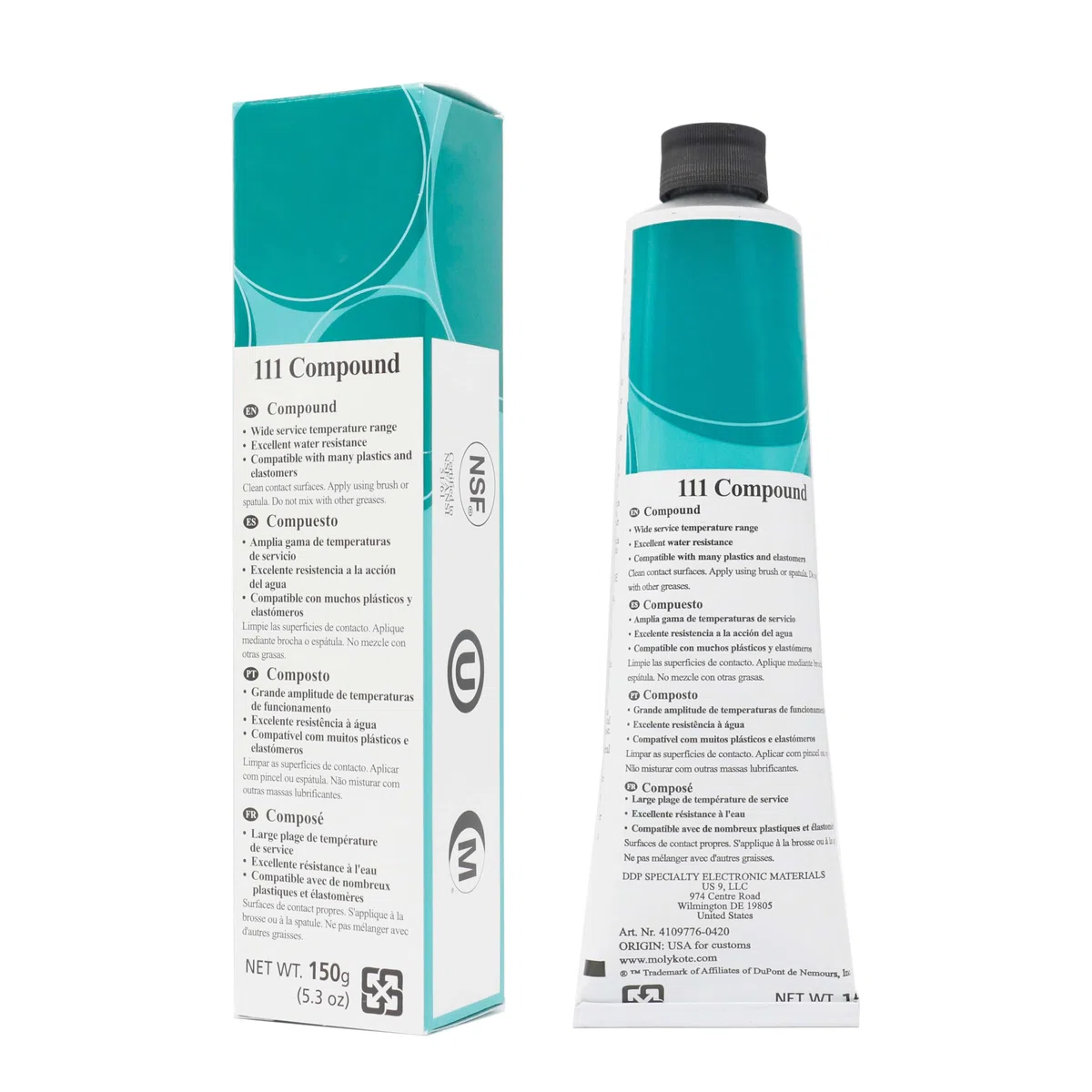 Molykote 111 Compound 150 g Fettventil Schmier- und Dichtstoff Transluzent Weiß Stopfenventile O-Ring Allzweckschmierung Dichtstoff Wasserbeständigkeit Breite Temperatur