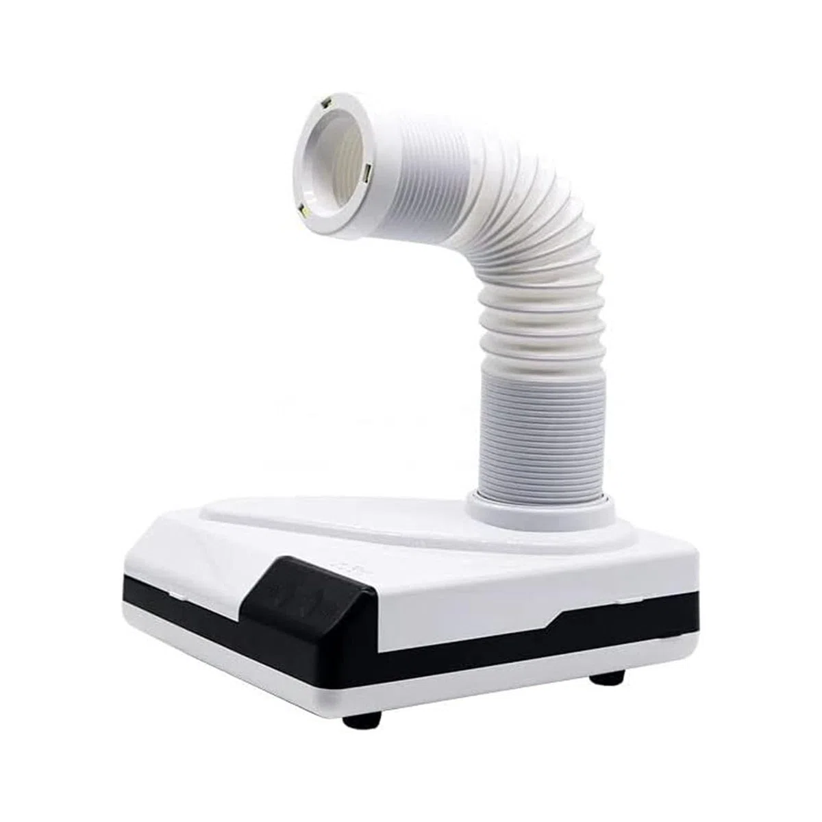 SenhE Nagelstaubsammler 60W mit LED-Licht & Flexibel Biegbarem Schlauch, 3 LED Starke Tragbare Staubsauger, Geräuscharm für Maniküre & Zahnmodellverarbeitung