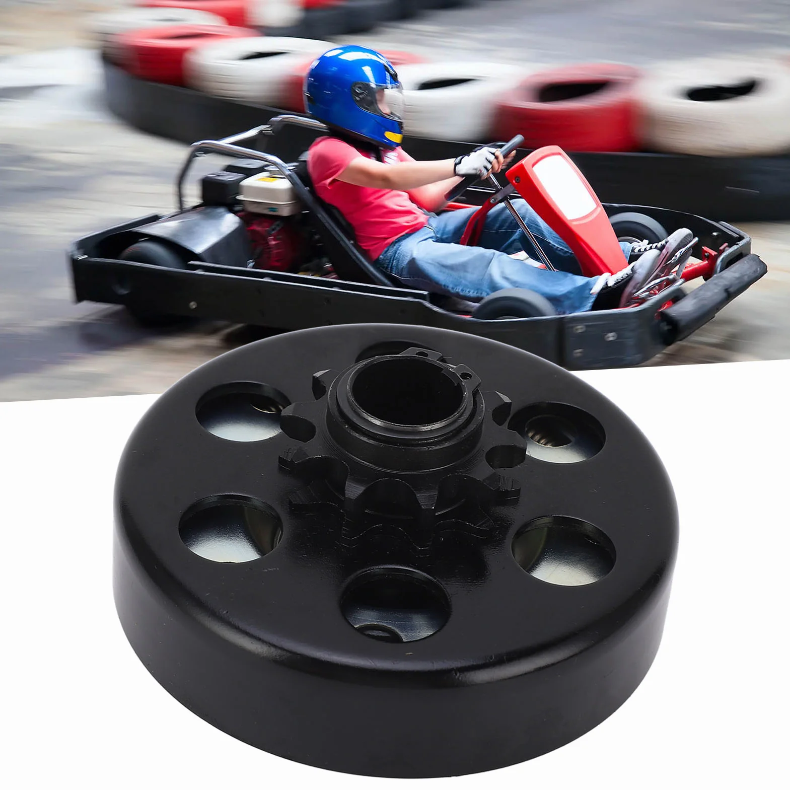 20-Mm-10T-Kart-Rennkupplung, Premium-Metalldesign für Mini-Bikes, 420-Kette, 210-168F/170F-Motor, mit Kaliber 20 Mm, Passend für Mini-Bikes und Go-Karts