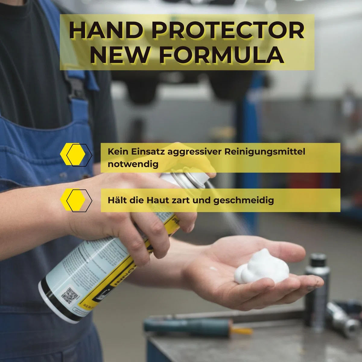 2 Stück Innotec Hand Protector New Formula 150 ml – Schutzspray gegen stark schmutzende Substanzen wie Lack, Öl, Fett, Spachtel, Dichtmasse, Kleber und PU-Schaum – ideal für Werkstatt und Industrie