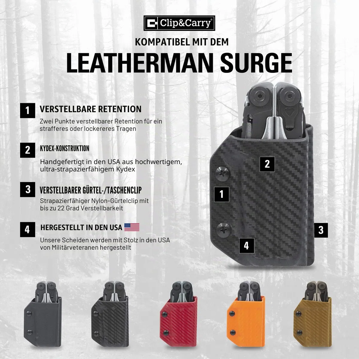Clip & Carry Leatherman Surge Sheath