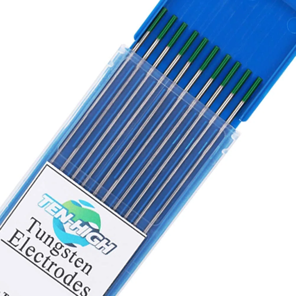TEN-HIGH WIG Wolfram Elektrode WP 1,6 x 175 mm 10x Wolframnadeln für WIG Schweißen, Grün