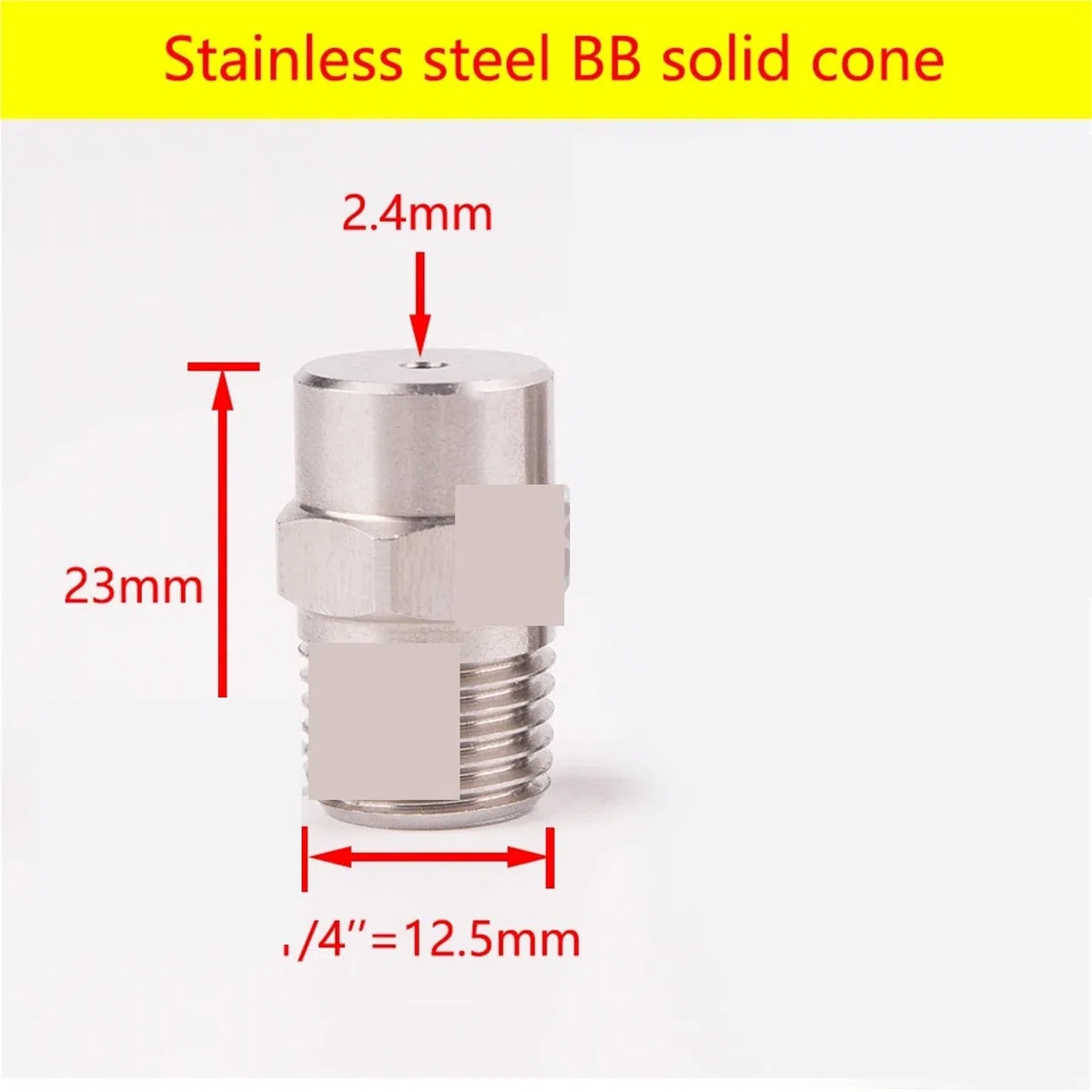 1I4 Zoll / 4 Stück 40 Grad Edelstahl Standardwinkel Vollkegeldüse Industrielle Befeuchtungs-Befeuchtungs-Hochdruckdüse Für Unterbodenreinige(2.4mm)
