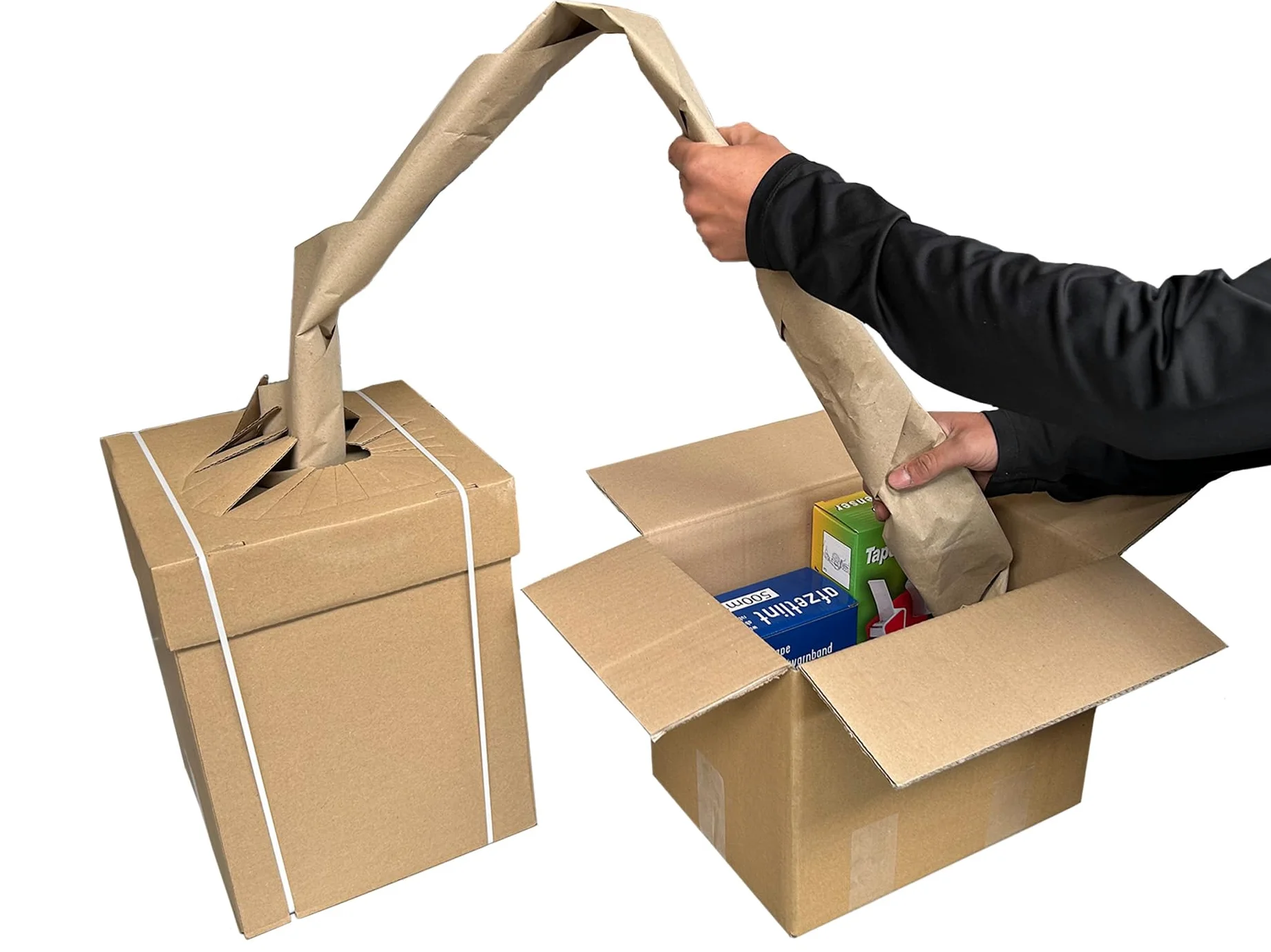 Füllpapier | Spenderkarton mit 450 mtr | 100% recyclebar | umweltfreundlichen Polsterpapier | Knüllpapier