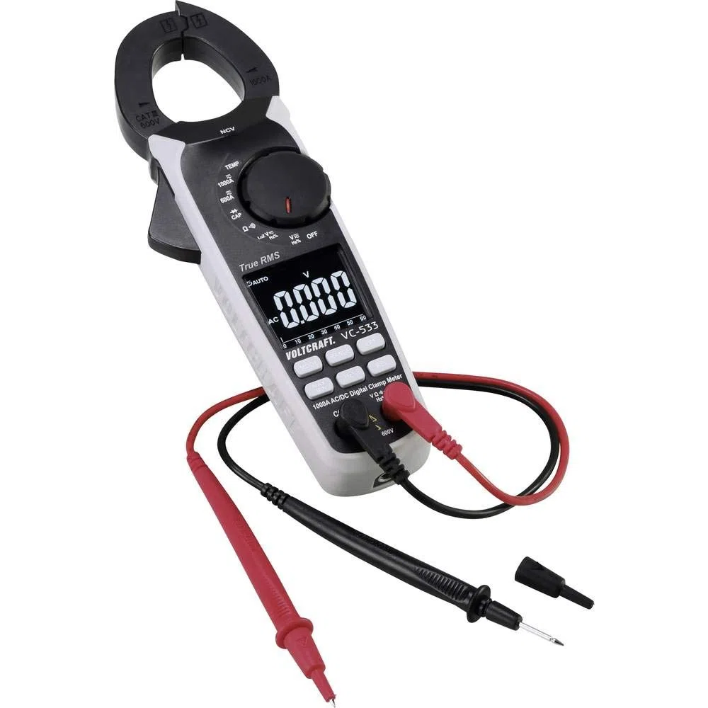 VOLTCRAFT VC-533 Stromzange digital CAT III 600 V Anzeige (Counts): 6000
