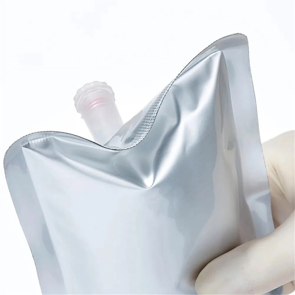 Labor-Probenahmebeutel, Aluminiumfolie, Verbund-Sammelbeutel, Doppelventil, 0,1/0,2/0,3/0,5/1/2/3/4/5/8/10/15 l(10L dual valve)