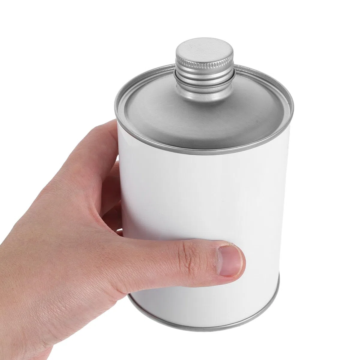 6 Stück Brennerkanister: 17oz/500ml Metalldose mit Deckel, runder Weißblechbehälter, auslaufsichere Industrieverpackung für industrielle Zusatzstoffe und Reagenzien