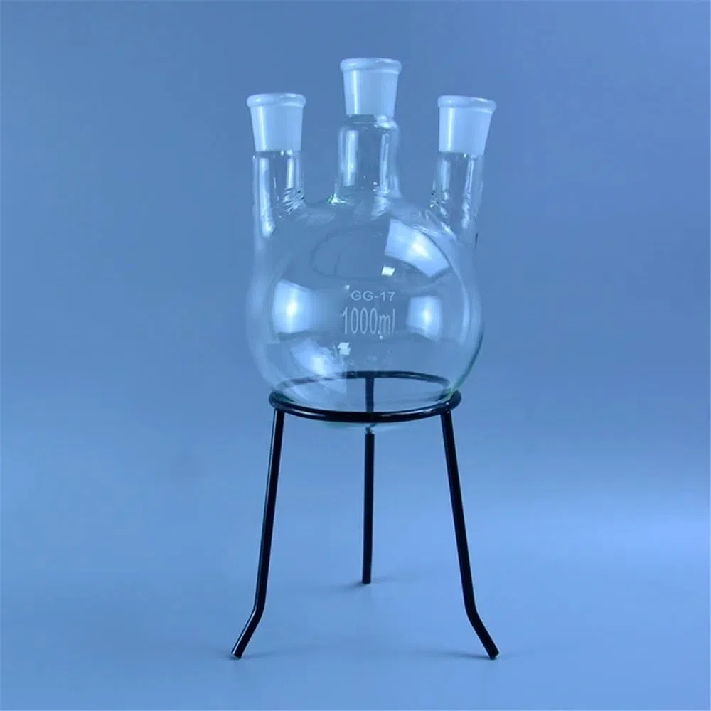 50/100/250/500/1000 ml/2000 ml 24/29 Dreihals-Rundkolben Rundboden mit drei Hälsen Laborglasflasche(500ml)