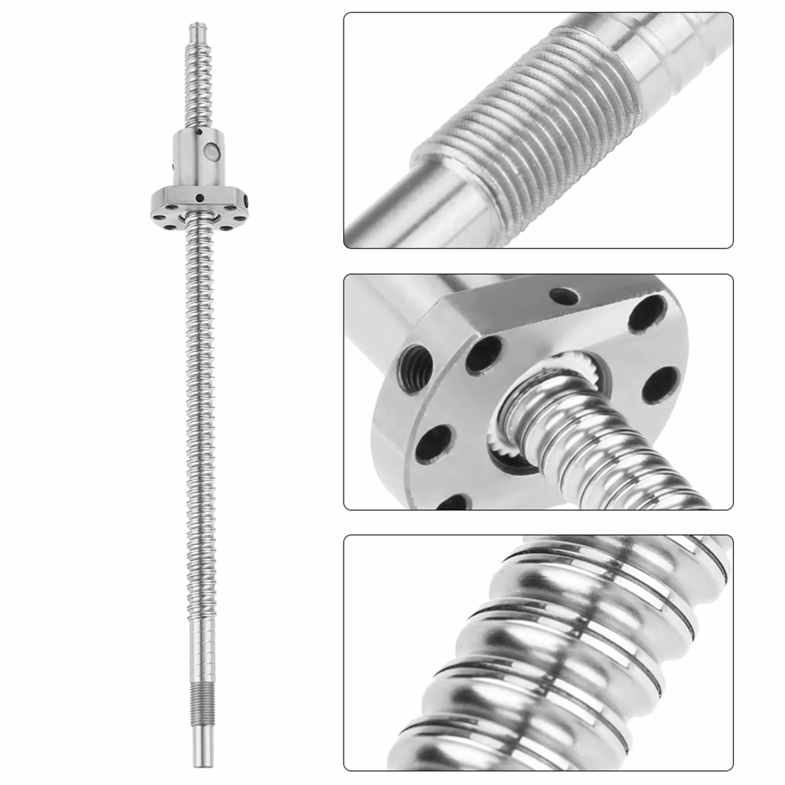 Kugelrollspindel SFU1204 300mm Kugelumlaufspindel 12mm Gerollt Ohne Seitliche Endstützen,Teile mit linearer Bewegung