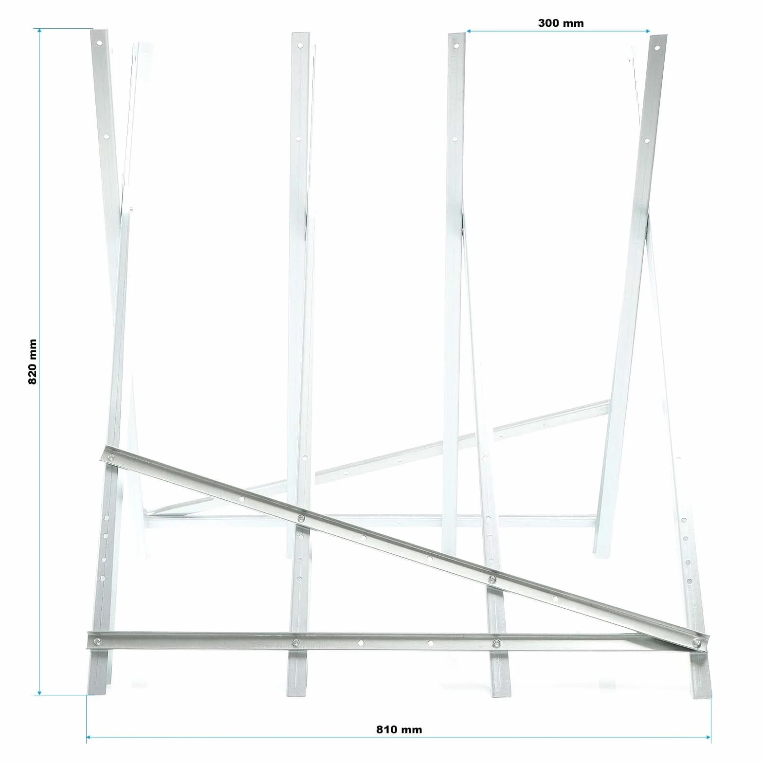 XPOtool Sägebock verzinkt klappbar, 81x82x80 cm, mit 4 Haltern und Zahnung, Holzschneidebock als Sägehilfe, bis 100 kg