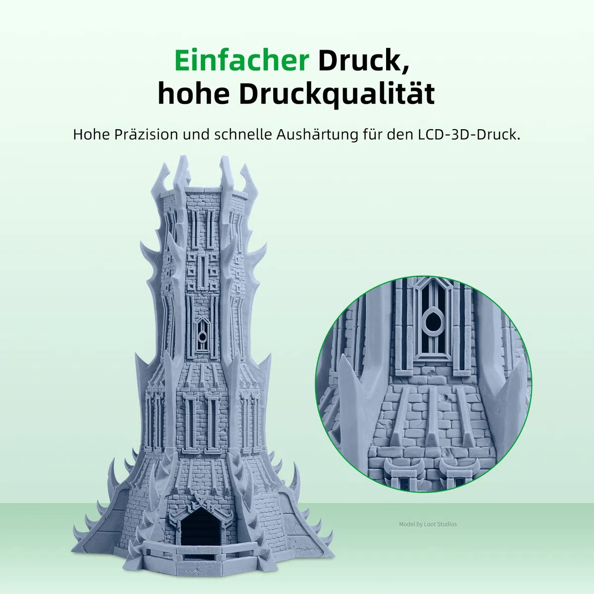ANYCUBIC 3D Drucker Harz auf Pflanzenbasis, Geruchsarm, Sicherere und Zuverlässigere Zusammensetzung, Hohe Präzision, UV Schnelles Photopolymerharz für 405nm LCD 3D Printer (Grau,1000g)