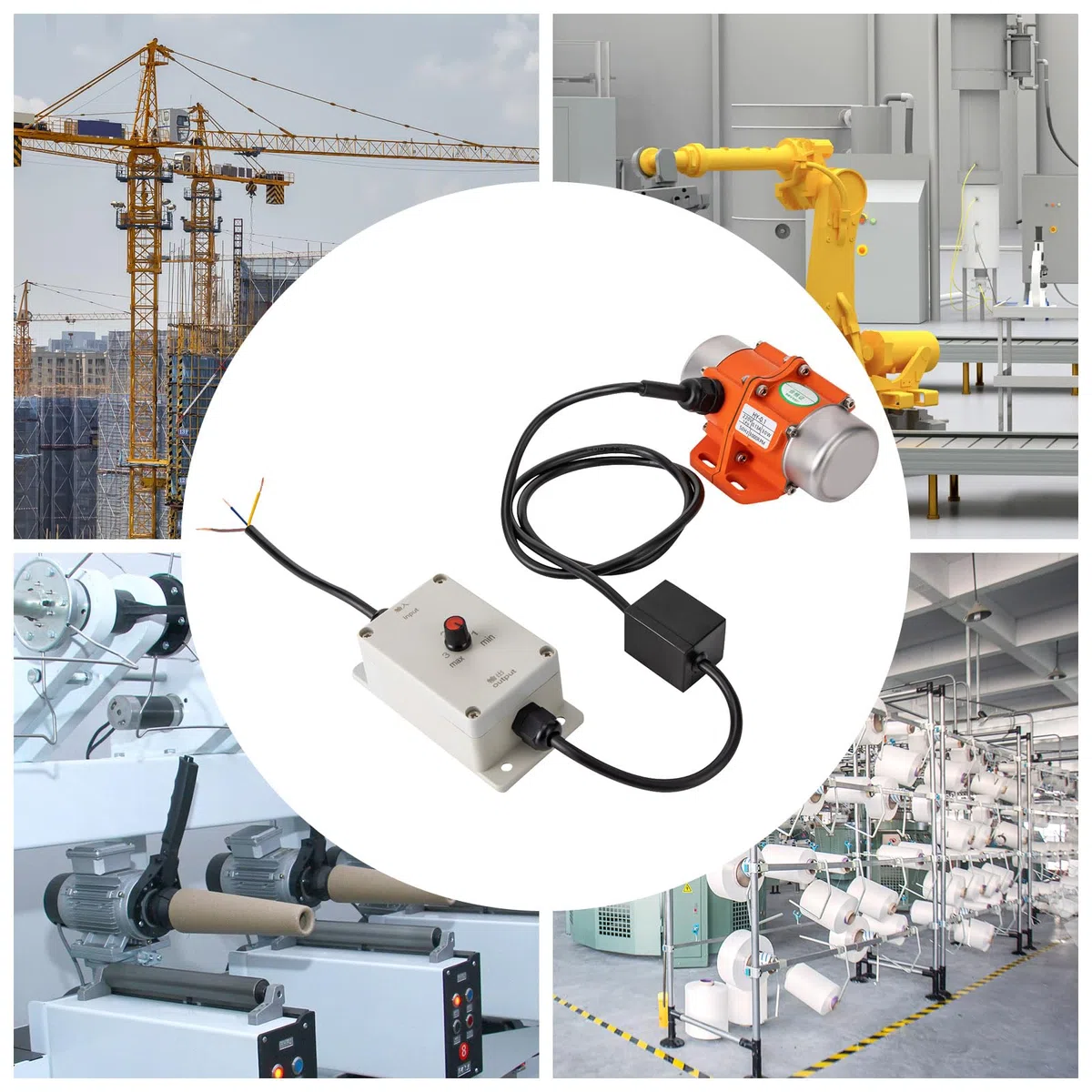 Vibrationsmotor 30W, Asynchrones Vibrator Vibration Motor elektrischer Rüttler Geräuscharm Mehrzweckmotor für Bergbau Metallurgie Kohle Elektrizität Bauwesen Chemie usw