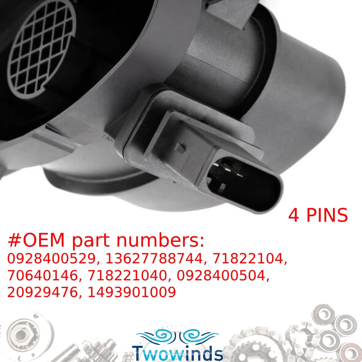 Twowinds - Durchflussmesser 0928400529 Kompatibel mit BMW E46 E53 E60 E61 E65 E66 E67 E90 E91 E92 E93 E87 E83 X5 X6 X3-13627788744 - 77 182211. 04 – 70640146 – Luftdurchflussmesser