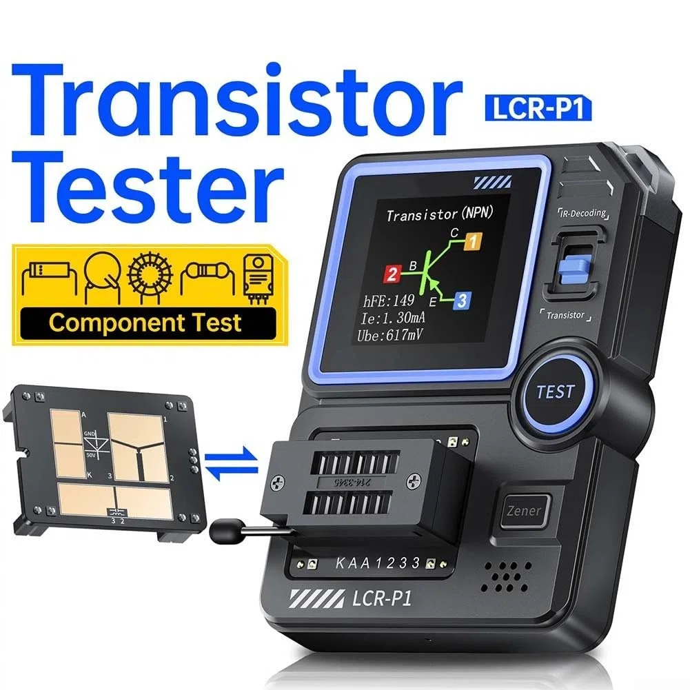 LCR P1 Transistor Tester Diode Triode Kapazität Widerstand Meter LCR ESR Meter Transistor Messgerät Effizient Testen Dioden und Trioden