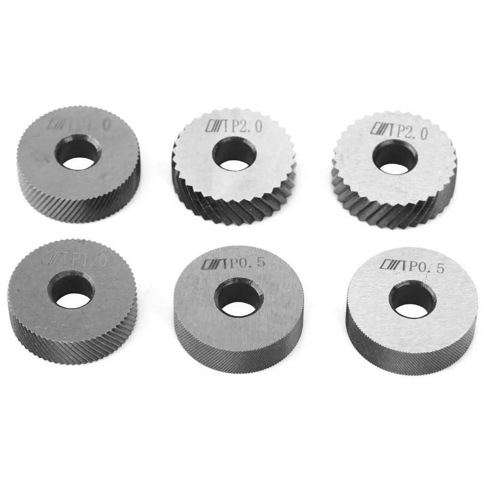 Akozon 7-teiliges Professionelles Lineares Rändelwerkzeug-Set mit Diagonalem Doppelrad aus Stahl, Größen 0,5/1/2 Mm, Vielseitiges Drehmaschinenzubehör für Präzisionsschneidemaschinen