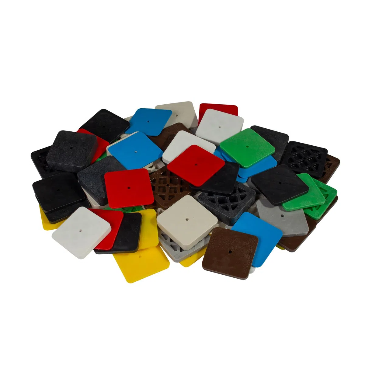 160 x INOVATEC Kunststoff Unterlegplatten 70 x 70 x 2-20 mm Mix Abstandshalter Distanzklotz Plättchen