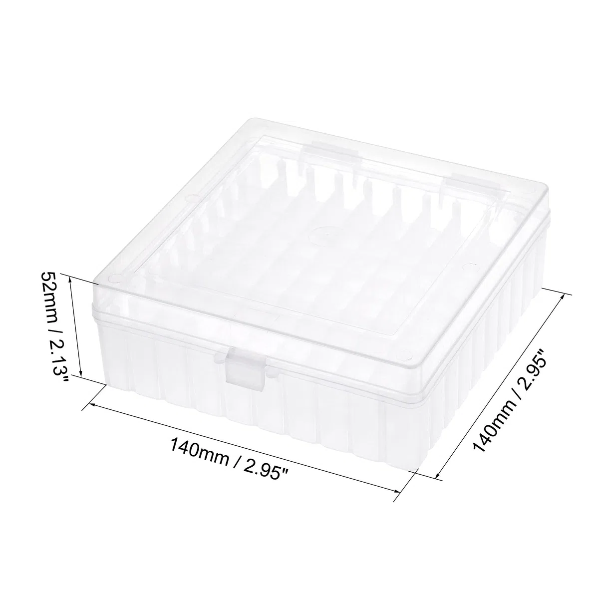 sourcing map Zentrifugenröhrchen, Gefrierschrank-Aufbewahrungsbox, 100 Plätze, wasserdicht, Polypropylen, abschließbar, kryogener Halter für 1.5/1.8/2 ml Mikrozentrifugenröhrchen, Proben, weiß
