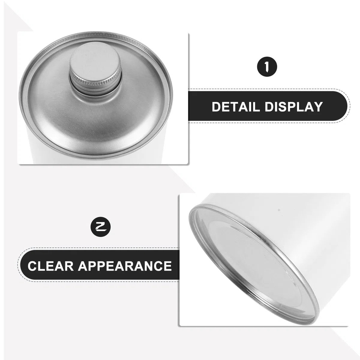 6 Stück Brennerkanister: 17oz/500ml Metalldose mit Deckel, runder Weißblechbehälter, auslaufsichere Industrieverpackung für industrielle Zusatzstoffe und Reagenzien