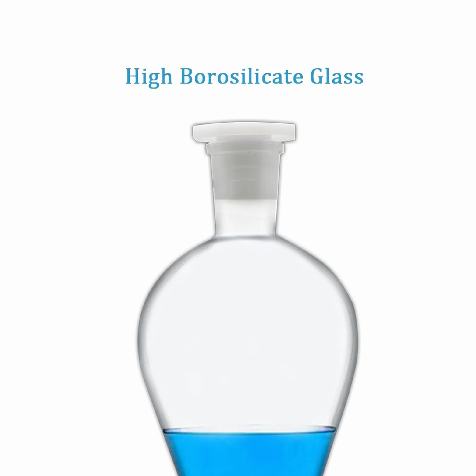FSLAB Borosilikatglas Glass 1000ml Scheidetrichter Heavy Wall Conical Separatory Funnel Trichter with PTFE Stopcock - 1000ml