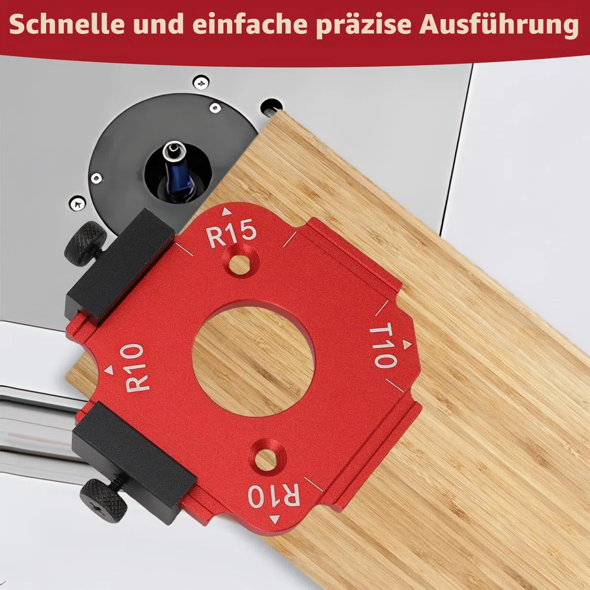 Frässchablone Oberfräse, 7 Stück Router Jig Radius Schablone für Holzbearbeitung R10 R15 R20 R25 R30 R35 R40 R50 R60 T10 T20 T30 T35 T40 T50 T60 Aluminiumlegierung Eckradius-Schablone