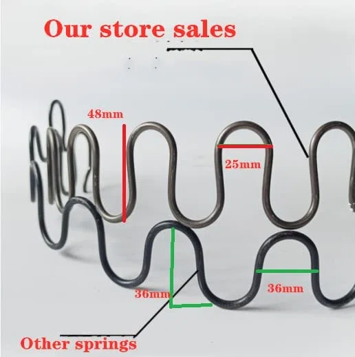 5 stücke frühlingstahlfeder Sofa Reparatur benutzerdefinierte frühling schlangefederkompressionsfeder 40 bis 60 cm (Size : 55cm)