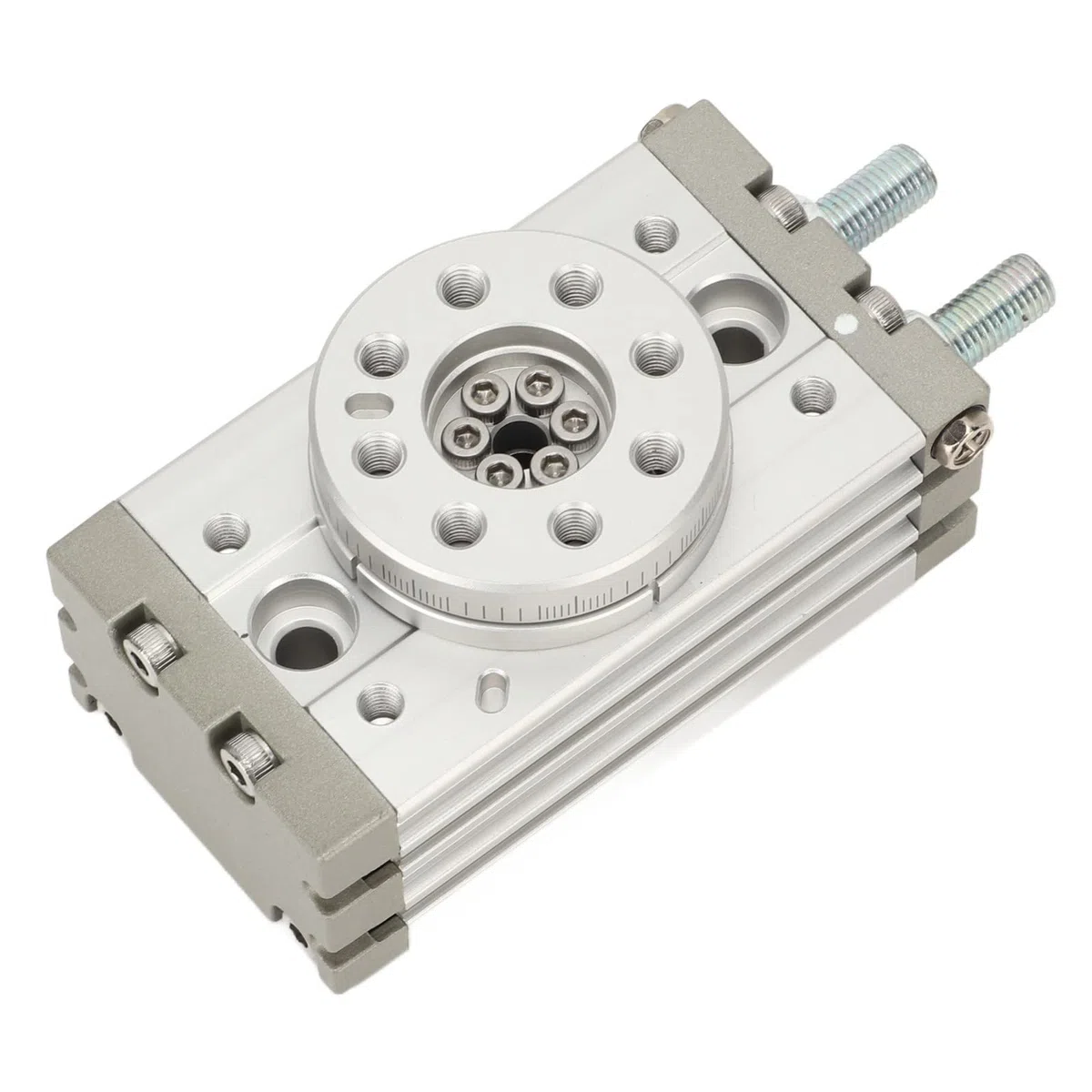 Pneumatikzylinder, 190 Grad Verstellbarer Pneumatischer Drehantrieb, Wasserdichte Aluminiumlegierung Pneumatischer Schwenkzylinder für Leichtindustrie, der chemischen Industrie (MSQB-10A)