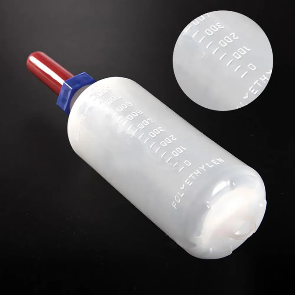 3L Kälberflasche, Kälbermilchflasche Kunststoff mit Silikondüse für Kälber Lämmer Ferkel Bauernhof Tiere (mit Griff)