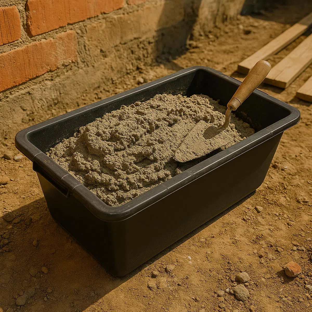 Kistenberg 5x Mörtelkasten 60 Liter | eckig | aus robustem Kunststoff | schwarz | ideal für Bauarbeiten, Garten und Heimwerkerprojekte | 72 x 41 x 28,5 cm