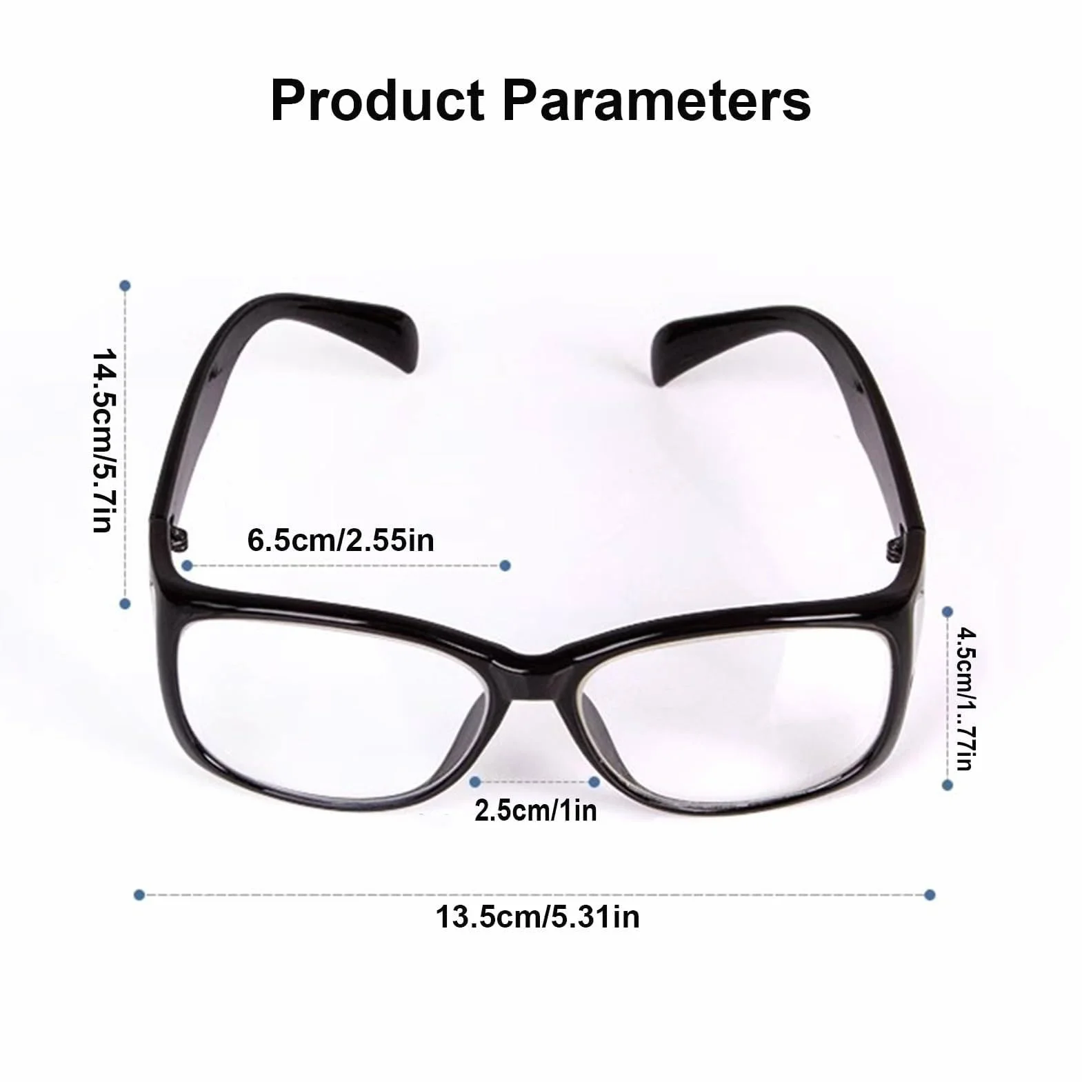 Röntgenschutzbrille, Bleischürze mit Seitenschutz, 0,5/0,75 mmPb, Hochlichtdurchlässige Linsen, Schwarz