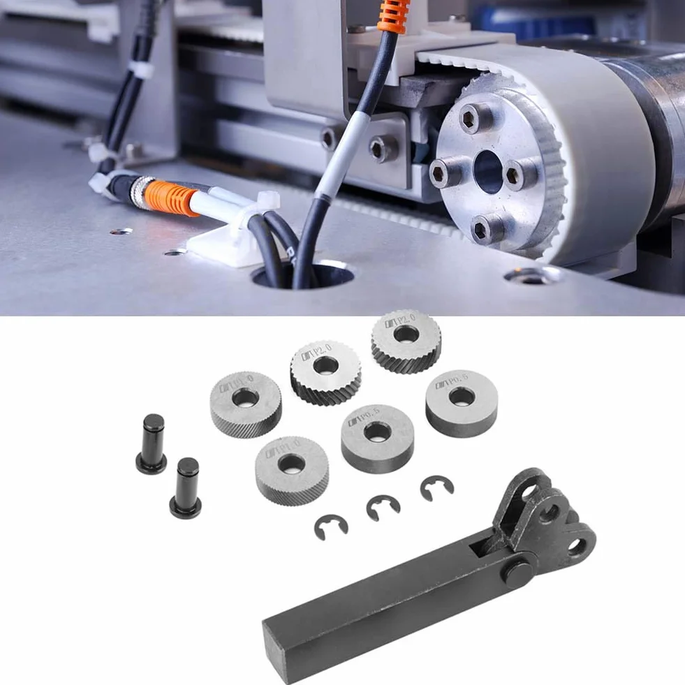 Stahl-Rändelwerkzeug-Set, 0,5/1/2 Mm Diagonale Lineare Doppelrad-Rändelung, Rutschfestes Design für Hohe Festigkeit