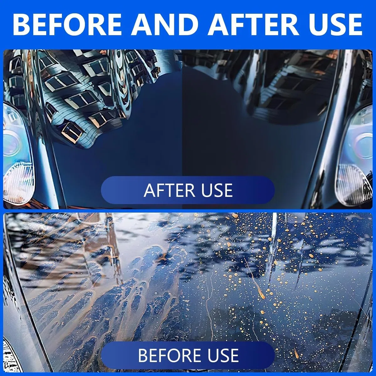 Sopami Car Coating Spray,Quick Effect Coating Agent,Sopami Quickly Coat Car Wax,Car Scratch Wax Polish Spray Waterless Wash,Sopami Oil Film Emulsion Glass Cleaner (2Pcs)
