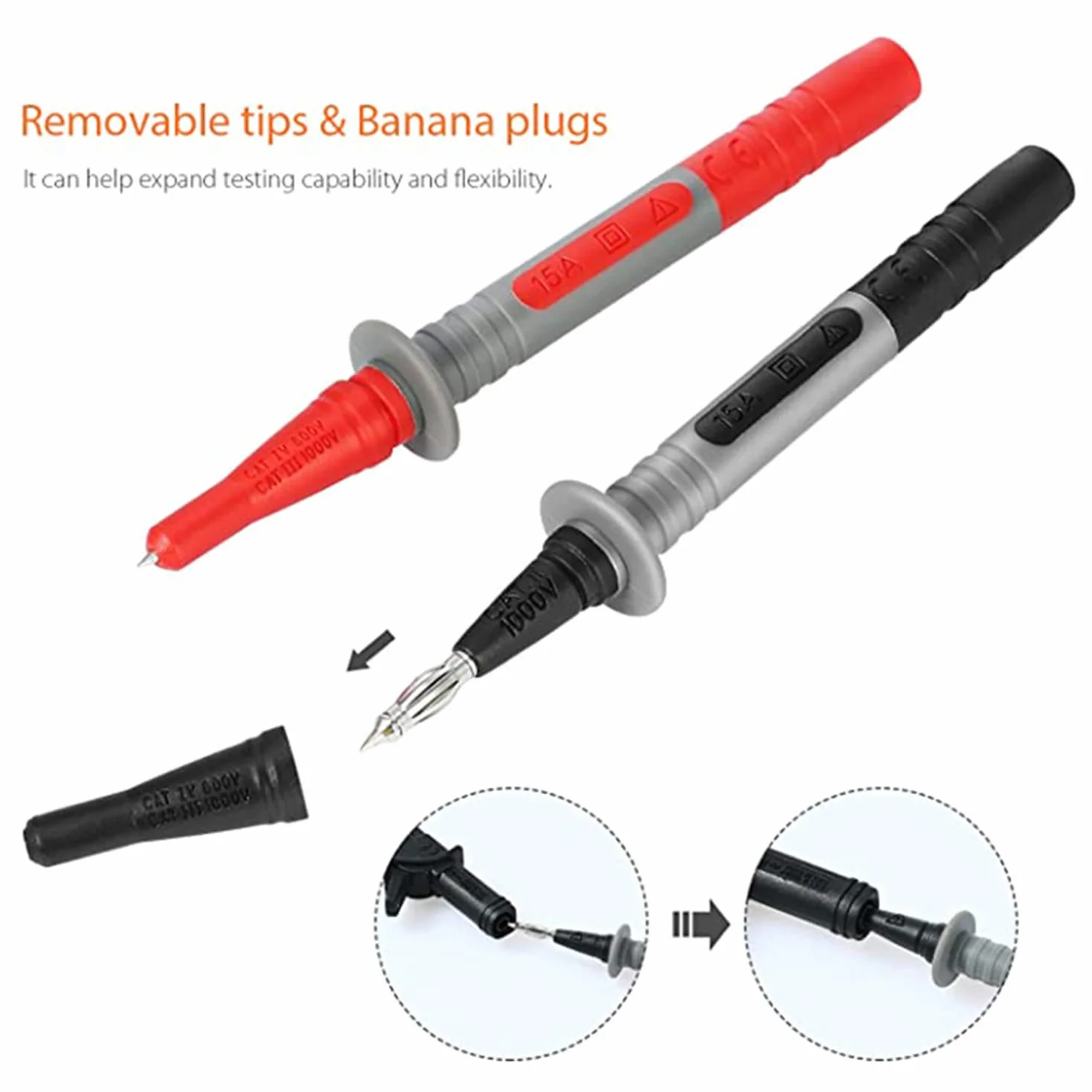 Messleitungen für Multimeter Test Kabel Set MESTEK 21 Stück Bananenstecker Prüfsonden Krokodilklemmen Mini-Haken Testsonde Verlängerungskabeln Spezialitäten Zubehör Kit