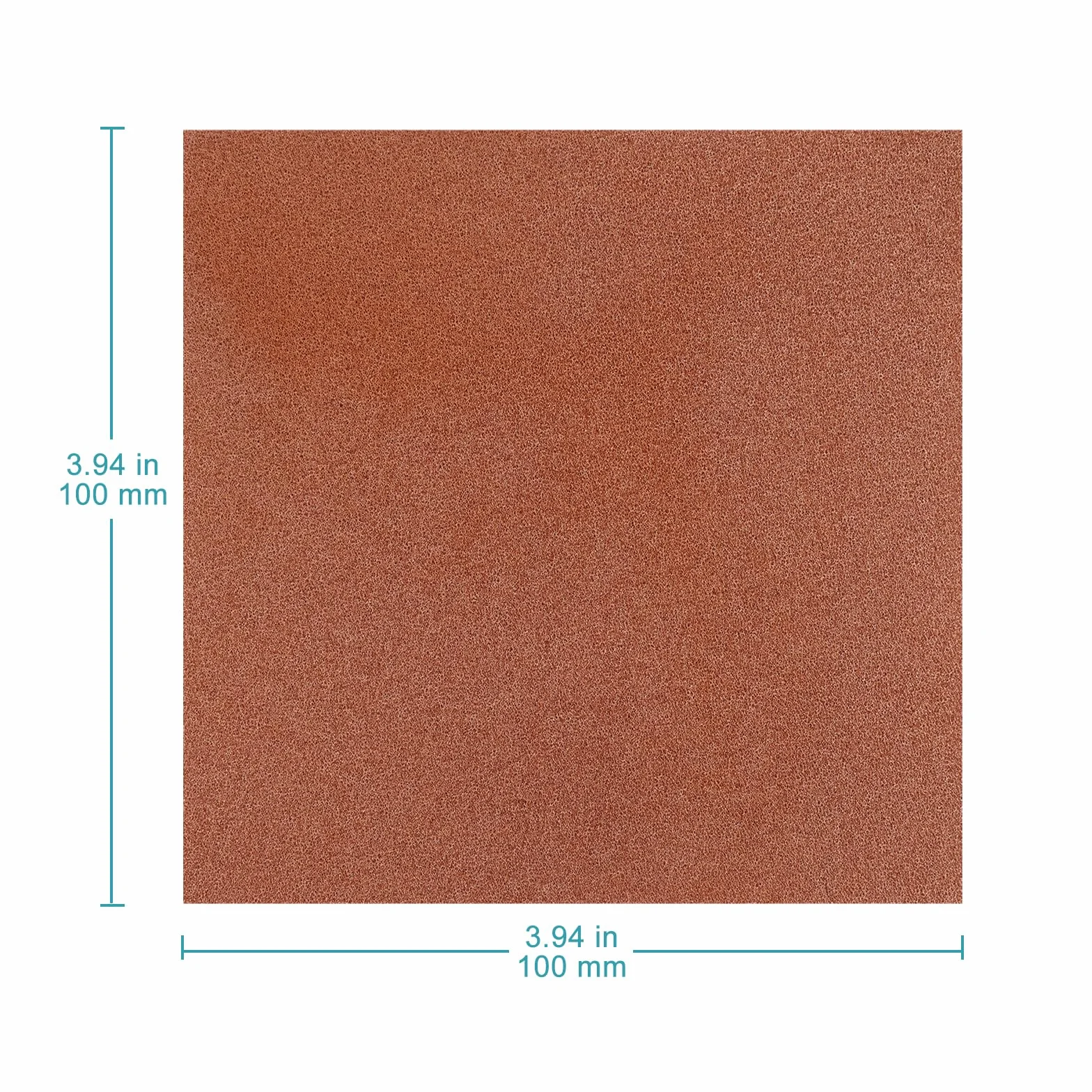 stonylab Kupferschaum, 100x100x1 mm, GDMS-getestet, Poröses Material für elektrochemische Anwendungen, 1 Packung
