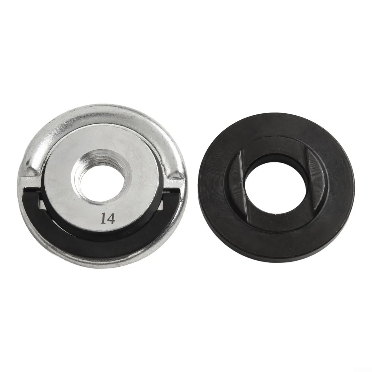 2-teilig für M14 Spannfutter für Winkelschleifer mit Schnellspannmutter und Doppelplatten-Klemmdesign, kompatibel mit Standardscheibengrößen