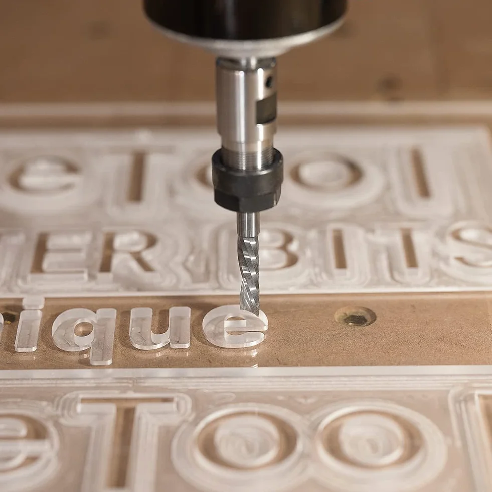 SpeTool 2 Stück Alu Fräser 6mm Schaft Fräser Aluminium Einschneider 22mm Schnittlänge VHM Fräser Schaftfräser CNC Fräse Holz Für Oberfräse für Aluminium Acryl und Kunststoff
