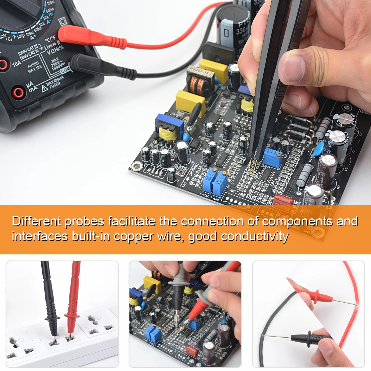 Messleitungen für Multimeter Test Kabel Set MESTEK 21 Stück Bananenstecker Prüfsonden Krokodilklemmen Mini-Haken Testsonde Verlängerungskabeln Spezialitäten Zubehör Kit