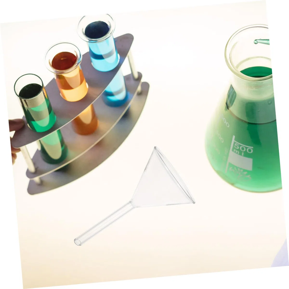 iplusmile 9 Stk Glastrichter Labortrichter Filtertrichter Durchlauftrichter Extrakttrichter Essenztrichter Trichter aus klarem Glas wissenschaftliche Fülltrichter wissenschaftlicher Trichter