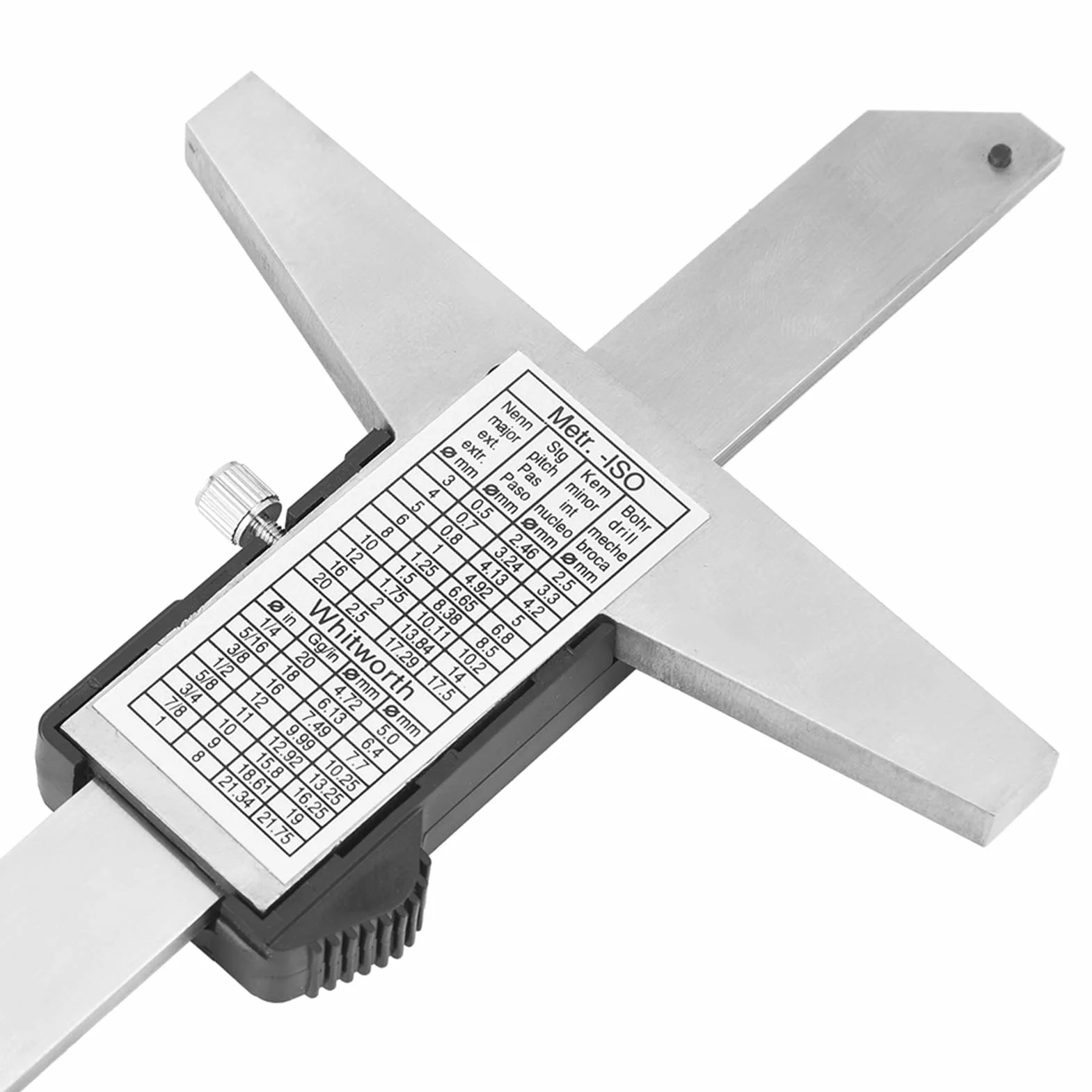 Elektronisches LCD Display Tiefenmesser Digitaler Tiefenmessschieber, Edelstahl Tiefenmessschieber Messwerkzeug, 0–150 Mm, 0,01 Mm, Unterstützt Metrische Zoll-Umrechnung
