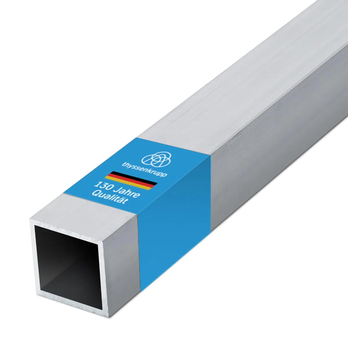 thyssenkrupp Vierkantrohr Edelstahl V2A 40x40x2 mm – 2000 mm | Quadrat Rohr geschweißt | Edelstahl Vierkantrohr K240 geschliffen | robust & vielseitig einsetzbar | Werkstoff: 1.4301 | AISI 304