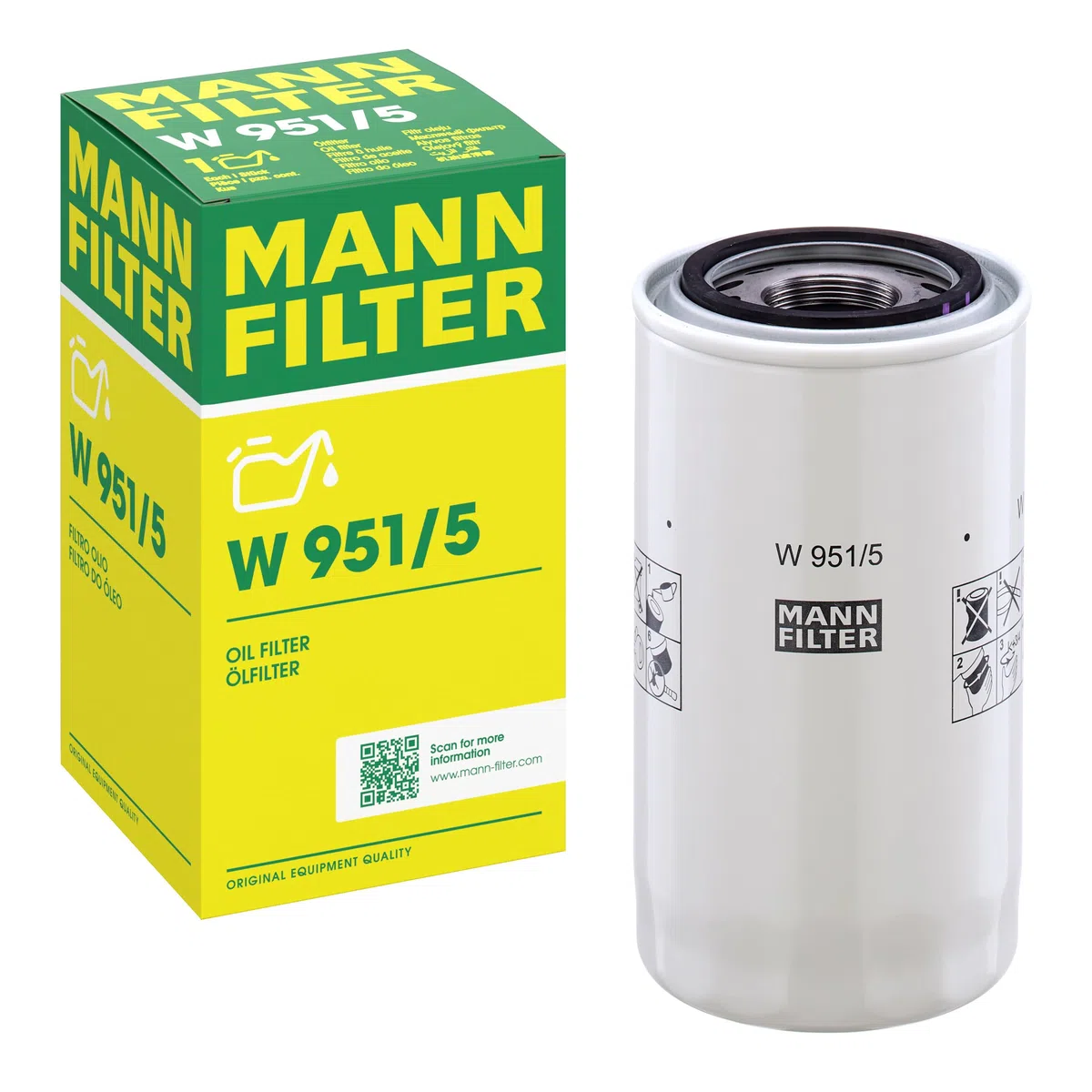MANN-FILTER W 951/5 Ölfilter Hydraulikfilter - für Off-Highway Anwendungen