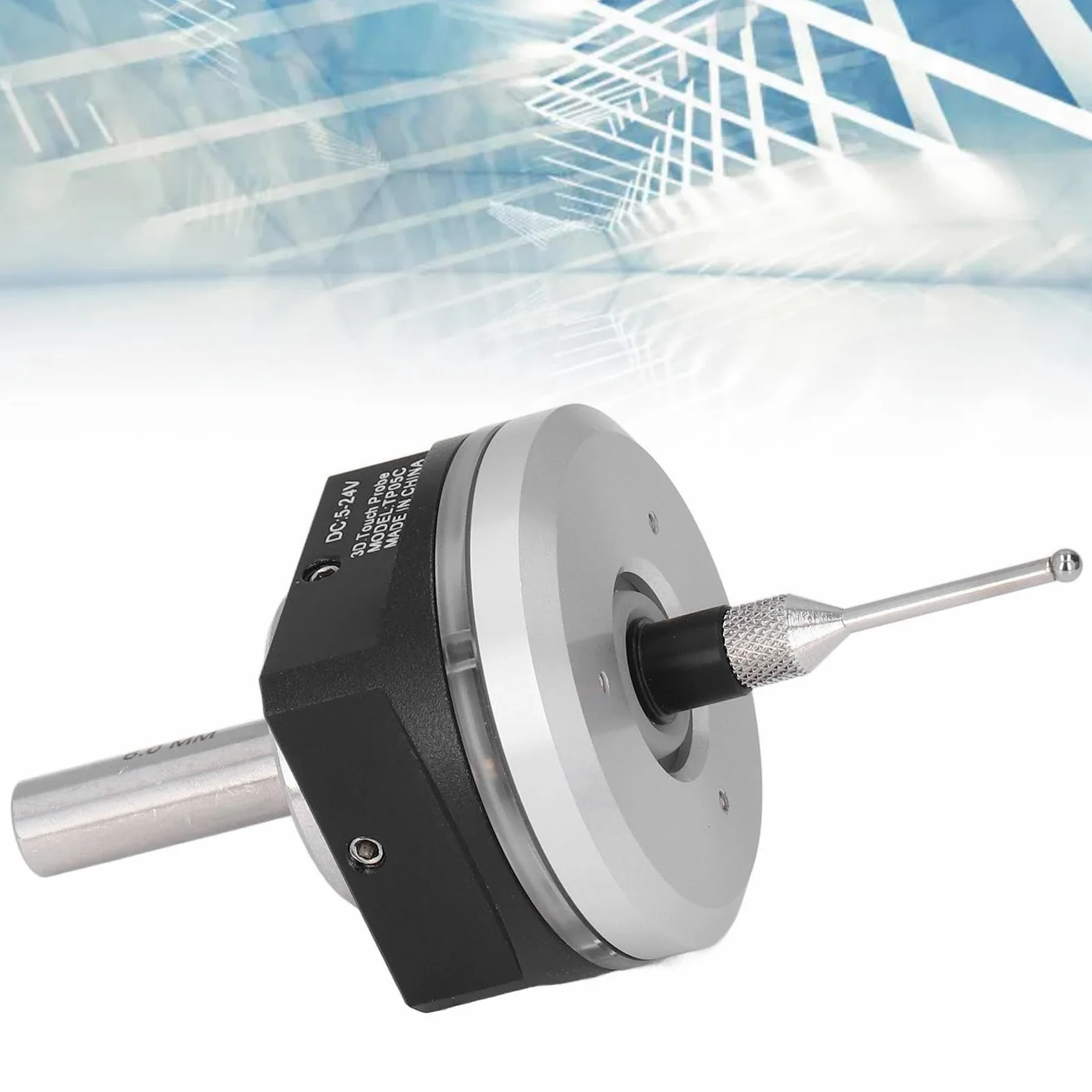 Sorandy 3D-Kantensucher, Hochpräziser Wolframstahl-Kugelkantensucher für CNC-Geräte, XYZ-Koordinatenhub, 3D-Kantentaster für GRBL-CNC-Werkzeuge