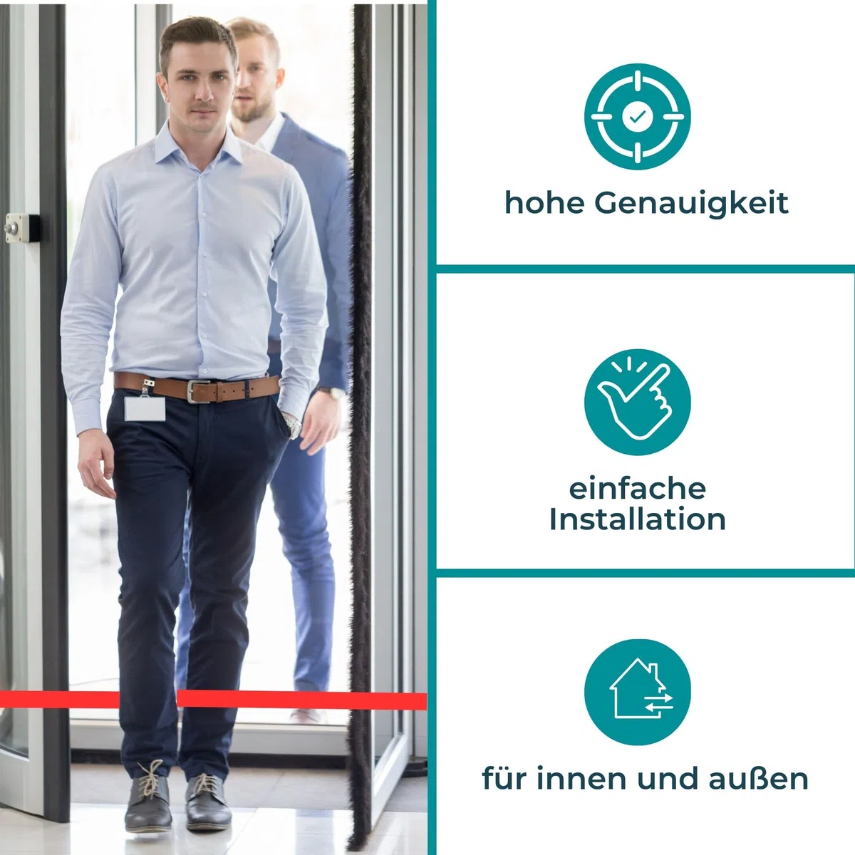 EtiamPro IR Lichtschranke Sensor, Infrarot Lichtbarriere mit 10 m Reichweite, retroreflektierende Erkennung, IP44 für Innen- und Außenbereich, schnelle Reaktion, NO Relais für Zutrittskontrolle und