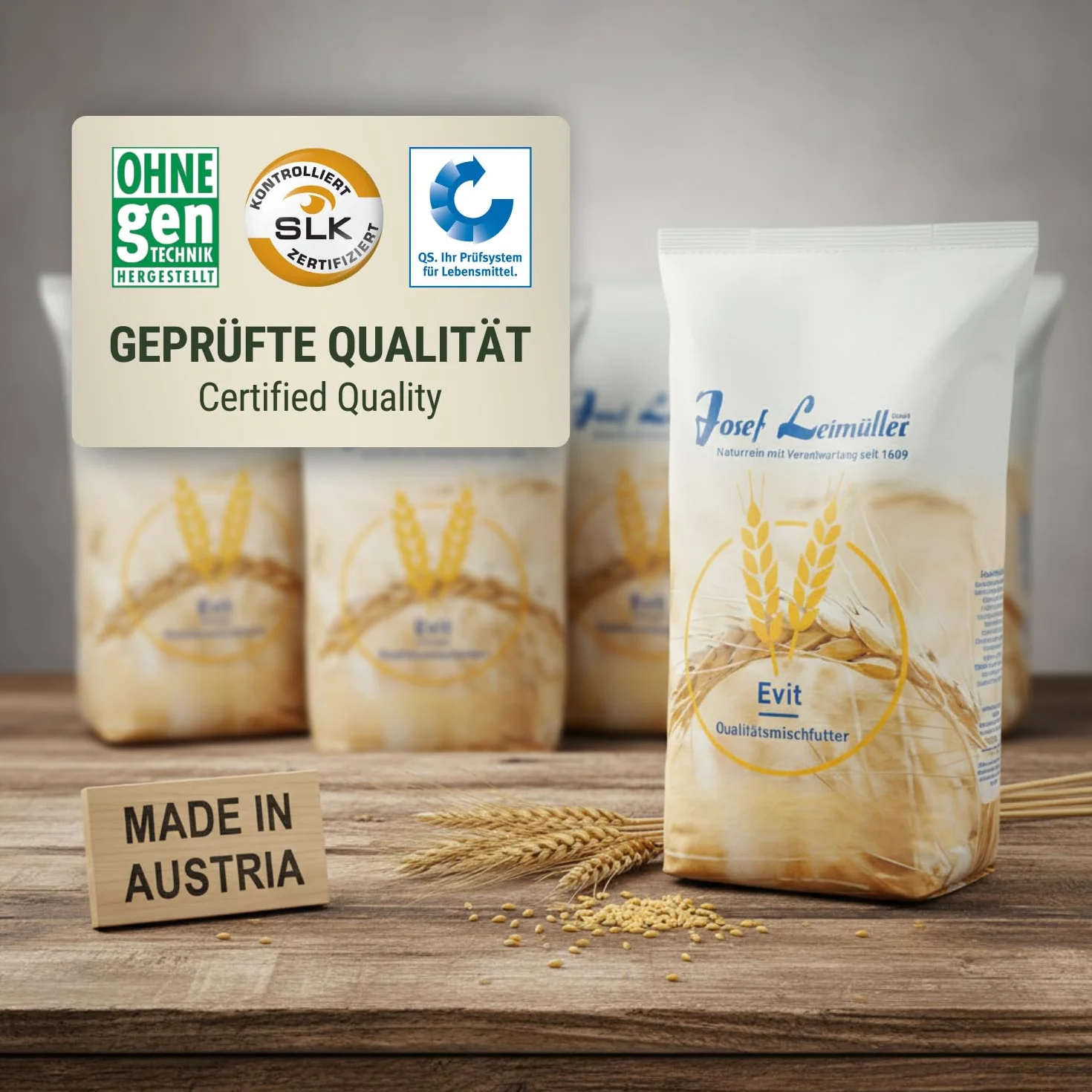 Leimüller Schaffutter Ziegenfutter Pellets 25kg Lämmer Schafe Ziegen | 100% gentechnikfrei, staubarm, Kraftfutter für Schafe, Ziegen & Lämmer, aus Österreich