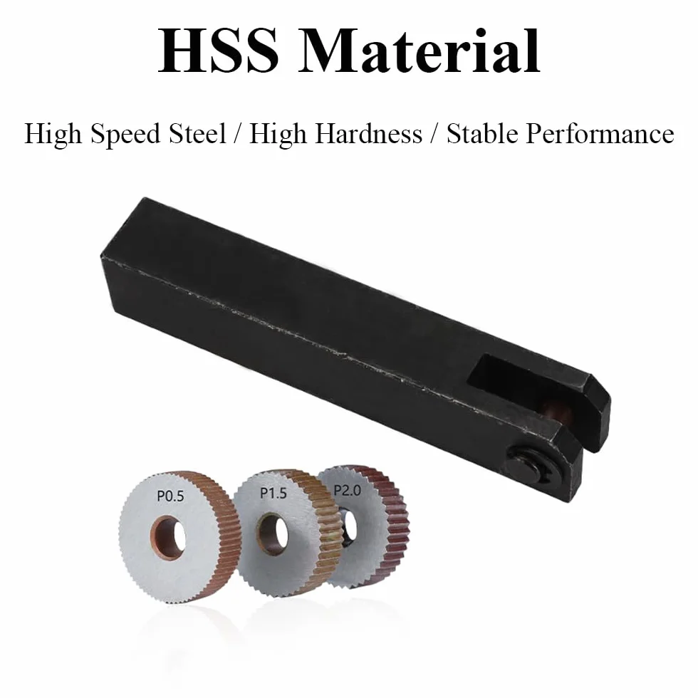 7 Stück Drehbank Rändelwerkzeuge Set, Hochgeschwindigkeitsstahl Teilung Diagonale Grobe Lineare Einzelräder 0,5 mm 1,5 mm 2 mm