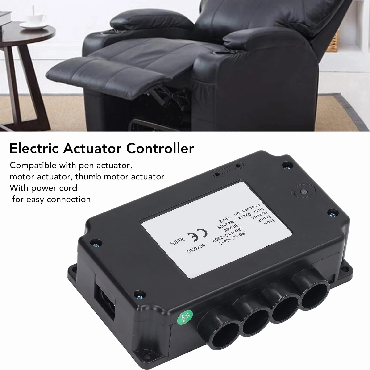Elektrischer Aktuator-Controller, Linearmotor für Smart Home, AC-Wandschränke, Klappbetten, Theken, Büro-Hubtische (DC24V EU-Stecker)