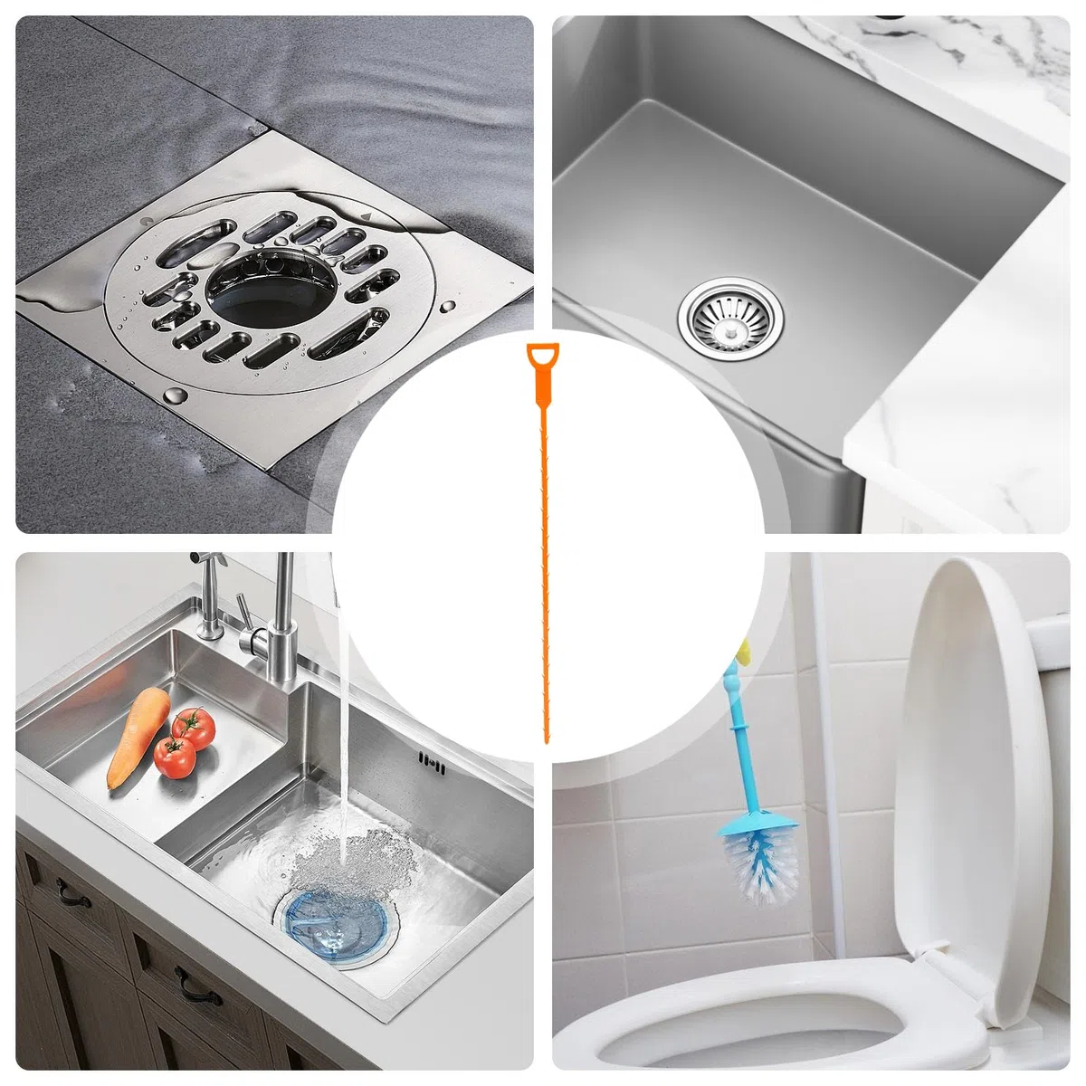 Abflussreiniger für Waschbecken, biegbarer Haar- und Schmutzreiniger für müheloses Entfernen von Rohren, flexibler Haken mit tragbarem Design für einfache Verwendung, Abwasser- und