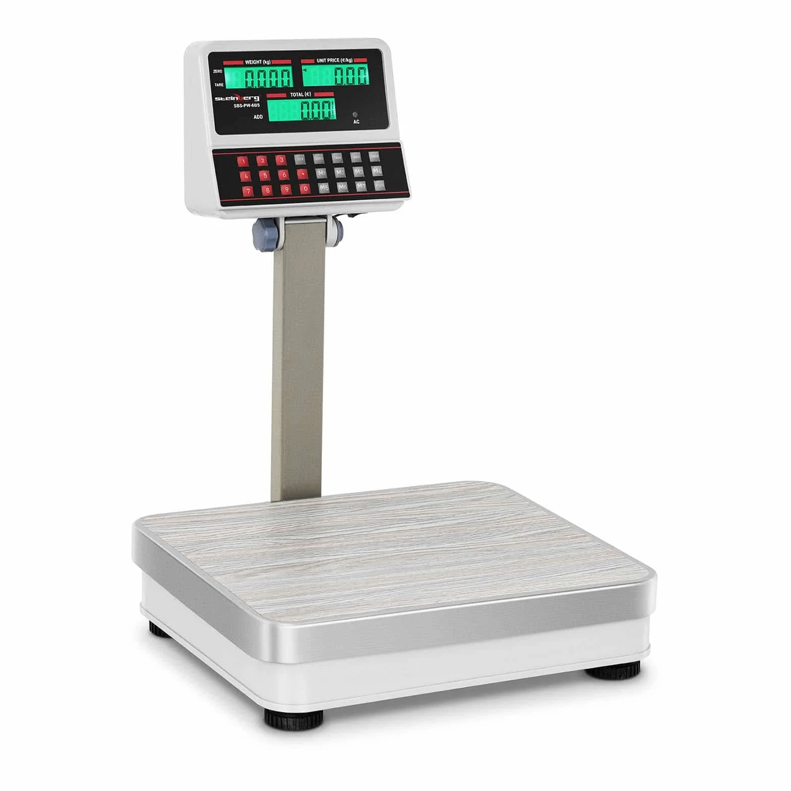 Steinberg Systems Kontrollwaage mit Hochanzeige Digitalwaage Industriewaage 100 kg / 10 g LCD viele Funktionen