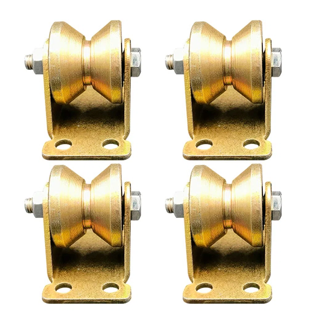 V-Nut-Rad, 4-teilige V-Nut-Lenkrolle – Tragkraft 6613 lbs, Stahlschienenrad for Schiebetüren/Kräne/Industrieanlagen(1.2in)