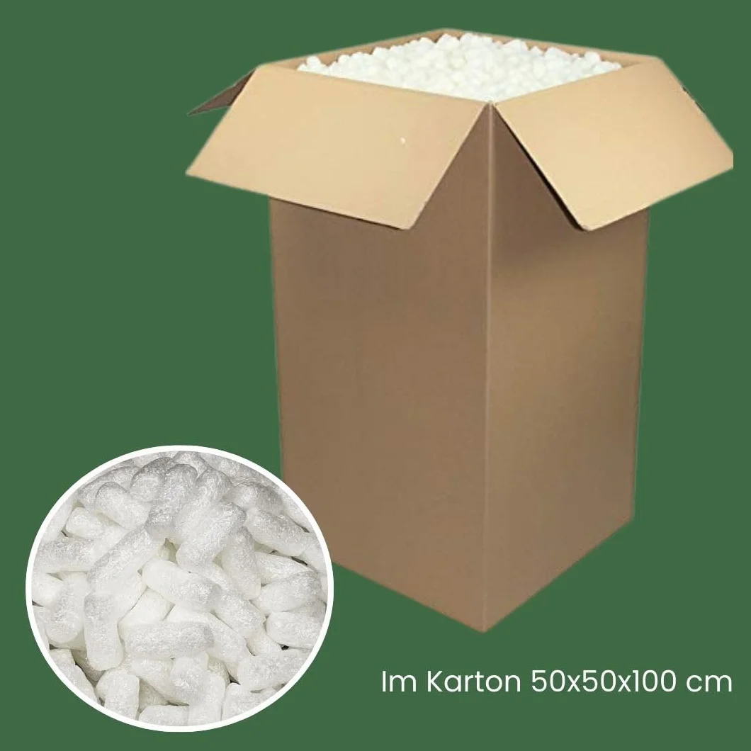 250 Liter Verpackungschips Füllmaterial Polsterchips - 100% natürlich abbaubar aus Maisstärke