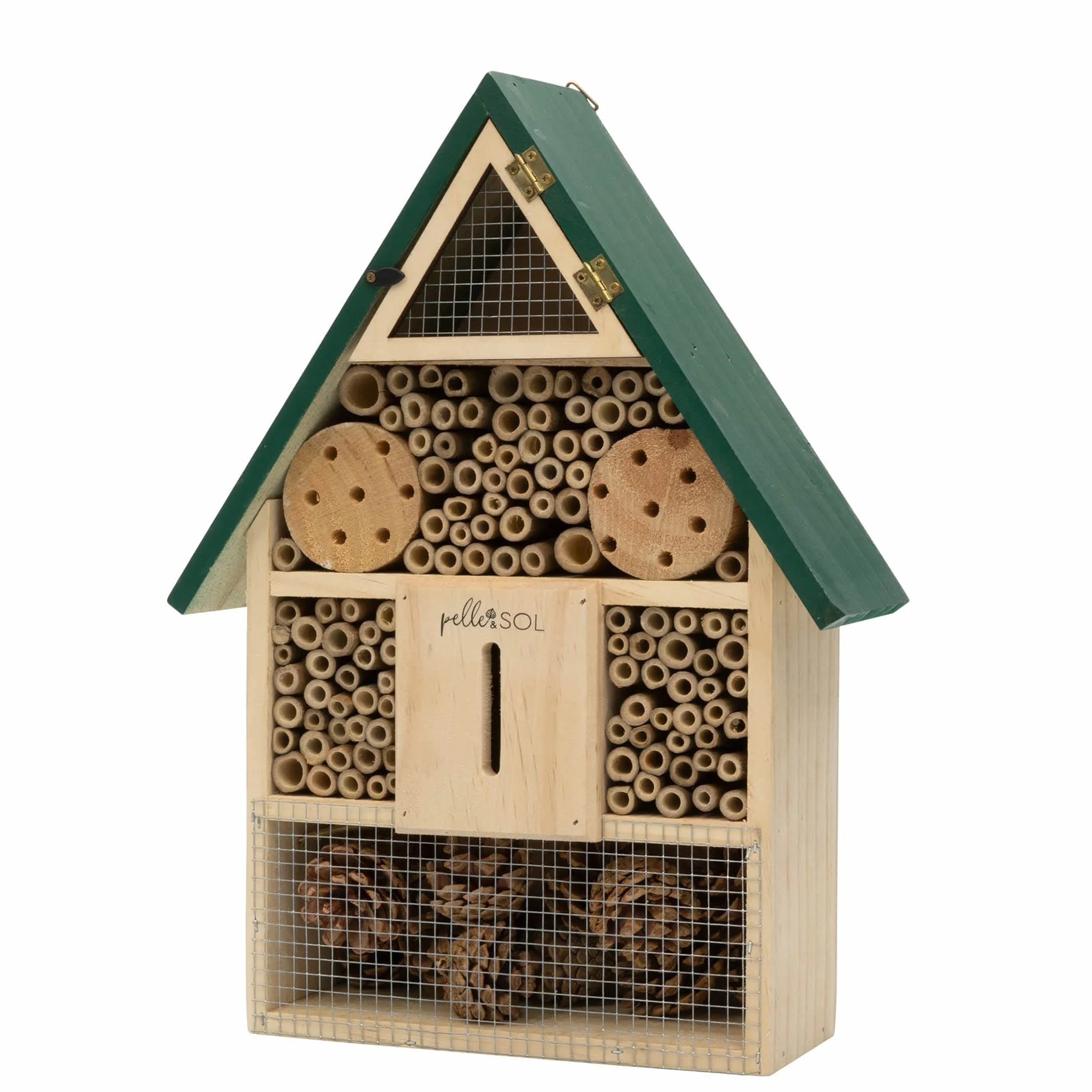 Pelle & Sol Umweltfreundliches Bienenhaus, Insektenhotel für Bienen, Schmetterling, Insekten, kinderfreundlich, wetterbeständig, hängendes Bienenhotel, Bambus-Nisthaus, Gartendekoration und